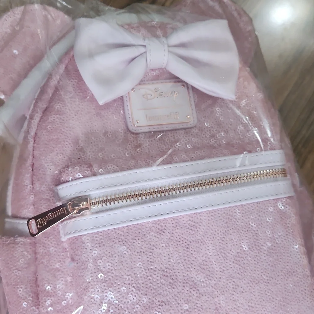 Disney Cotton Candy Pink Loungefly Mini Backpack - Picture 5 of 6